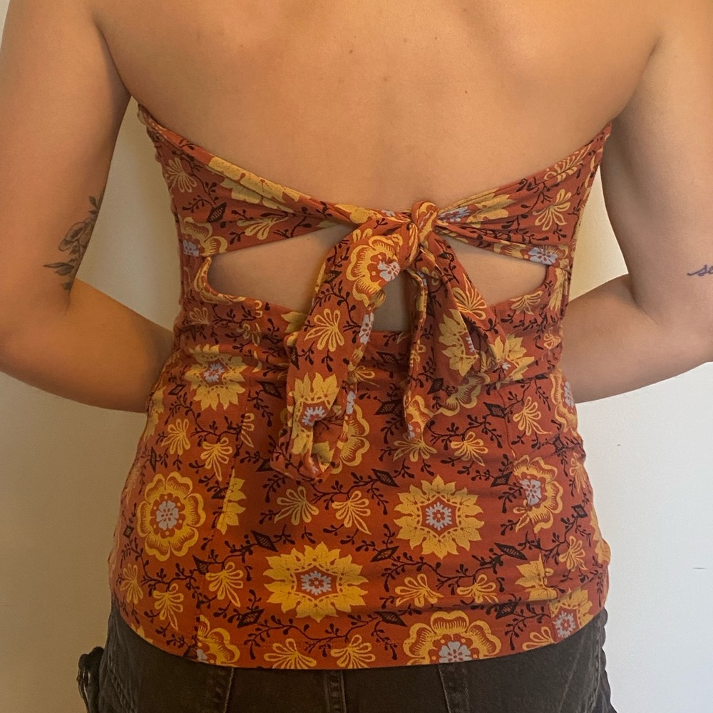 Adorable, Adjustable Boho Pattern Strapless Top - image 1